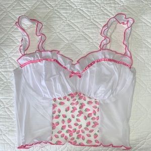 Strawberry Milkmaid Top